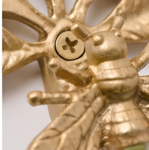 Vintage Metal Wall <b>Hook</b> With Leaf And Bee Design Gold Finish For Clothing Storage Home Decor And Stylish Wall Hanging Organizer - Product Image 3