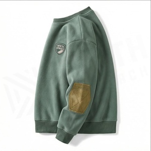 Sweat-shirt vert à col rond pour homme North Approach, coupe classique, logo brodé, appliques sur les manches, vêtements décontractés pour l'automne - Product Image 3