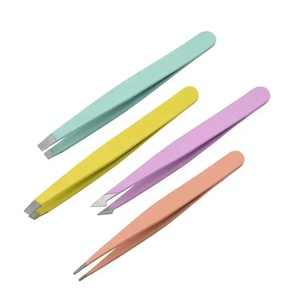 Pinzas para Cejas de Acero Inoxidable A and S Network, Punta Puntiaguda, Diseño Moderno Inclinado, Duraderas, Disponibles en 6 Colores - Product Image 2