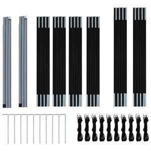 เต็นท์ผ้าสำหรับตั้งแคมป์ 9 คน สีเทาและสีส้ม - Product Image 5