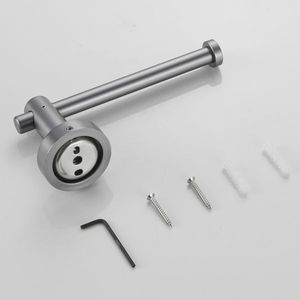 Portarotolo da parete in alluminio spaziale grigio canna di fucile, spesso, per bagno e cucina - Product Image 4