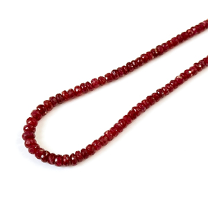 Cuentas facetadas de rubí natural Longido de 2.5 mm a 5 mm, cuentas sueltas de rubí rojo, piedras preciosas, hilo de cuentas de rubí para pulsera - Product Image 3