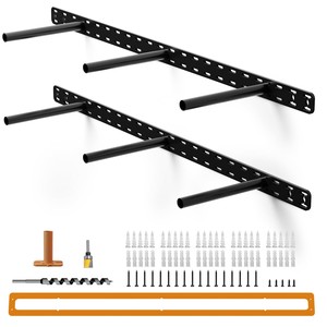 Industrial Wrought Iron Floating <b>Shelf</b> Brackets Wholesale - Matte Black <b>Pipe</b> Fittings - Product Image 3