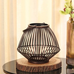 Elegante Farol de Metal Negro Hecho a Mano, Portavelas Rústico para Interiores y Exteriores, Decoración para Entrada de Casa, Patio, Jardín y Eventos Especiales - Product Image 5