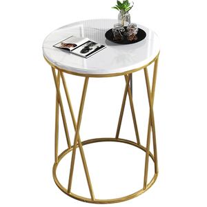 Mesa de Metal con mármol para centro de Hotel, muebles modernos de Color dorado para sala de estar - Product Image 1