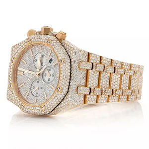 Montre Moissanite Iced Out VVS Diamant Style Hip Hop Lourd pour Homme en Acier Inoxydable Quartz Bracelet 20mm Cadran en Verre - Product Image 2