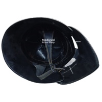 Casco Barbuta Medieval con Acabado Plateado, Acero Suave, Hecho a Mano, Armadura de Caballero, Disfraz Histórico para Fiesta de Cumpleaños, Halloween, Decoración del Hogar