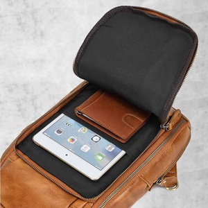 Genuine Leather <b>Sling</b> <b>Bag</b> for Men Crossbody Shoulder Travel Large Capacity Vintage High Quality Customizable Chest Gift. - Product Image 6