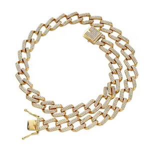 Chaîne de cou Hip Hop Micro Pavé CZ Diamant Or, Argent, Or Rose pour Concerts et Soirées en Boîte de Nuit - Grande Vente - Product Image 4