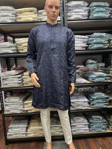 Conjunto de kurta y pijama de seda real bordada, de alta calidad y gran venta, para hombres y niños, ideal para bodas, festivales y uso tradicional. - Product Image 2