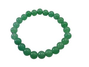 Bracelet en cristal d'aventurine verte, perles rondes de 8 mm, bijoux de mode pour hommes - Product Image 2