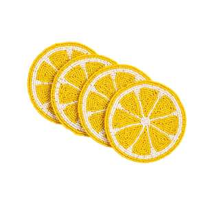 Posavasos de mesa moderno con bordado de cuentas de semillas, artesanal y de estilo étnico - Product Image 1