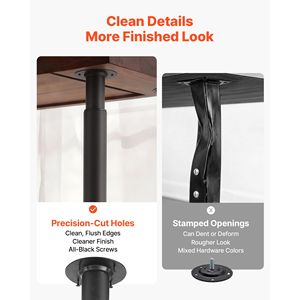 Gambe per Mobili in Acciaio Regolabili 28-43,3 Pollici, Carico Massimo 1200 Libbre, Resistenti per Casa, Ufficio e Fattoria, Installazione Rapida - Product Image 6