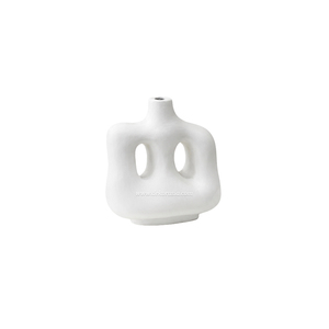 Handcrafted Art Deco Mini Hoyo Terracotta <b>Ceramic</b> Tabletop <b>Vase</b> Home Decoration for Living Room and Shelf Display - Product Image 1