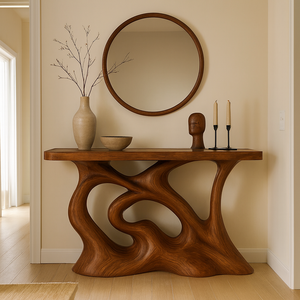 Mesa Consola de Estilo Antiguo Más Popular, Mesa de Madera Maciza para Sala de Estar, Muebles de Vestíbulo de Hotel, Mesa Consola para Pasillo y Sala de Estar - Product Image 4