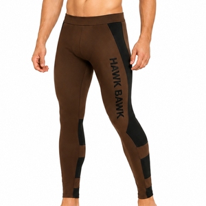 Leggings de compression pour hommes, tissu extensible de haute qualité, respirant, séchage rapide, soutien flexible, extensible dans quatre directions, tissu de performance - Product Image 1