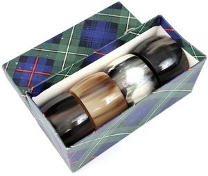 Serviette en corne de buffle de forme ronde hautement polie faite à la main, design classique, anneaux de serviette en corne de buffle naturelle - Product Image 4