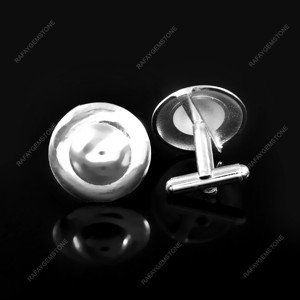 Mancuernillas de plata hechas a mano para hombre, accesorios clásicos para camisa formal, corona, boda, aniversario, fiesta, novio - Product Image 2