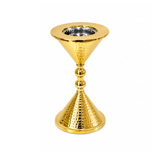 Brûleur à Bakhoor en métal martelé doré de style arabe de luxe, brûleur à encens au charbon de bois Oud de style moyen-oriental, Mabkhara pour Ramadan, Eid, maison - Product Image 1