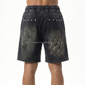 Conjunto de Camiseta y Pantalones Cortos Estilo Punk para Hombre Parkmock, Estampado Gráfico de Ojo Negro, Cuello Redondo, Ropa Urbana de Verano - Product Image 6