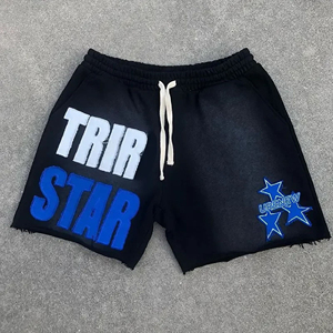 Pantalones Cortos de Verano para Hombre, Estilo Urbano, con Logotipo Personalizado, 100% Algodón, Transpirables, de Secado Rápido, Ecológicos, Bordados, Vintage - Product Image 1