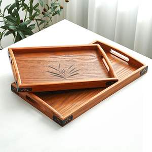 Plateau de service en bois inspiré par la connaissance, reflétant un artisanat réfléchit, une forme pratique et une harmonie visuelle - Product Image 3