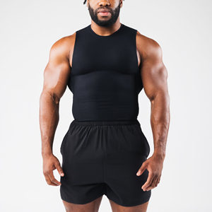 Camisetas sin mangas con estampado de logotipo en la parte delantera y trasera, de algodón suave, para gimnasio, uso diario y de verano. - Product Image 5