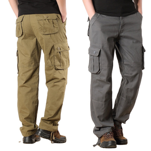 Pantalones Cargo Casuales de Verano para Hombre, 100% Algodón, Ecológicos, Ligeros, Transpirables, Estilo Urbano, con Bolsillos Anchos, Venta al Por Mayor - Product Image 5