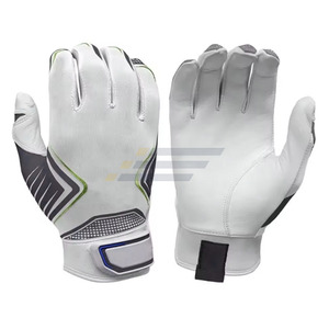 Gants de frappe en cuir personnalisés de haute qualité blancs, rouges et bleu marine avec fermeture auto-agrippante rembourrée, unisexe adulte, vente en gros - Product Image 1