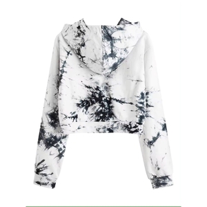 Custom Made USA <b>Cropped</b> <b>Women</b> Hoodie High Quality Cotton Fleece Crop Top Hoodie Custom Logo Printed OEM Bulk Wholesale Short - Product Image 6