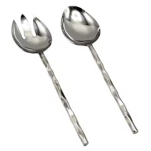 Elegant <b>Serving</b> <b>Spoon</b> Fork Set Metal Salad Accessories for Contemporary Homes - Product Image 1