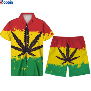 Soldes d'été : Ensemble Homme Confortable et Respirant – Collection Été Personnalisée – Chemise Boutonnée à Manches Courtes et Pantalon de Plage - Product Image 2
