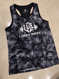 Custom Men's Gray Woodland Camo Gym Tank Top Sublimation Fitness Stringer Vest Bodybuilding Sleeveless Workout Sports Apparel - Product Image 6