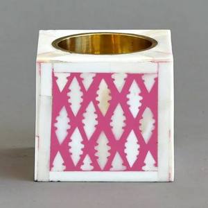 Brûleur d'encens en marbre et porte-bakhoor avec incrustation décorative en os pour l'arôme de l'oud, l'aromathérapie, la méditation, les rituels de prière - Product Image 1