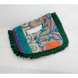 กระเป๋าคลัทช์ Kantha ดีไซน์ล่าสุด ปิดด้วยแม่เหล็ก ขายดีที่สุด สำหรับผู้หญิง มีจำหน่ายในราคาขายส่งสำหรับผู้ส่งออก - Product Image 5