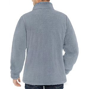 Veste polaire homme Street Wear 2026 avec logo personnalisé, fermeture éclair, décontractée, confortable, en polaire et toile, pour l'hiver - Product Image 2