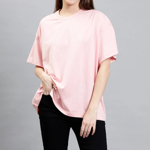 T-shirts d'été surdimensionnés et amples pour femmes, personnalisés, de haute qualité, respirants, style streetwear, épaules tombantes, 100 % coton, manches courtes - Product Image 2