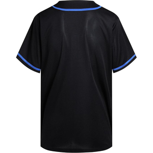Custom Men Black <b>Baseball</b> Jersey With Royal Blue Piping Breathable Mesh Sportswear For Team Training And Casual Wear - Product Image 2