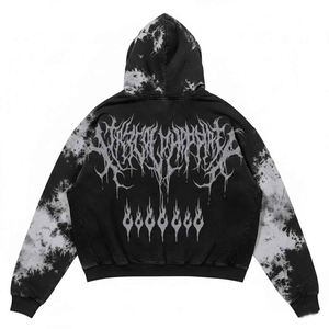 Nouveaux sweats à capuche tendance pour hommes, effet délavé, avec logo personnalisé, sweats à capuche délavés pour hommes, basiques décontractés et chauds, en coton mélangé, pour hommes - Product Image 2