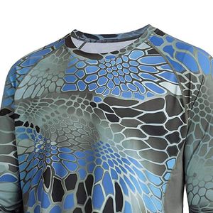 เสื้อตกปลาผู้ชาย แขนยาว ระบายอากาศ แห้งเร็ว โพลีเอสเตอร์ ป้องกันรังสียูวี ลายพราง เสื้อเจอร์ซีย์ตกปลา รับผลิตตามแบบ OEM ขายส่ง - Product Image 4