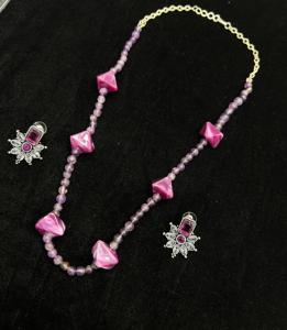Conjunto de Collar con Cuentas de Moissanita de Corte Brillante Chapado en Plata de Ley Tishya, Forma de Flor, Romántico, para Compromiso, Boda, Fiesta - Product Image 2