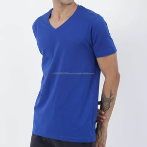 Wholesale Price Newest Design Custom Made Cotton Polyester Fabric <b>V</b> <b>Neck</b> <b>T</b> <b>Shirt</b> For <b>Men</b> Slim Fitted <b>T</b>-<b>shirt</b> For Sale - Product Image 6