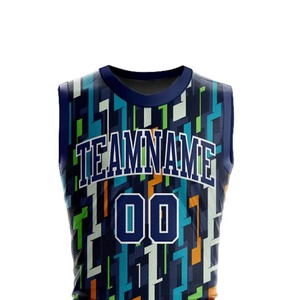 100% Polyester Team Trainingskleding Aanpasbaar Unisex Volwassenen Basketbaluniform Ademend Lichtgewicht Geprint Basketbaluniform - Product Image 4