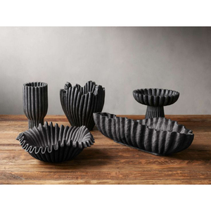 Nouveauté : Ensemble de bols de cuisine courbés en métal noir thermolaqué de qualité supérieure, design élégant, très demandé - Product Image 1