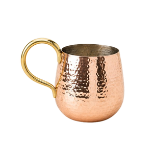 Hot Selling Pure Copper Moscow Mule Mug Set Hand-Hammered Solid Copper Cup with Brass Handle for Cocktails Beer - Product Image 2