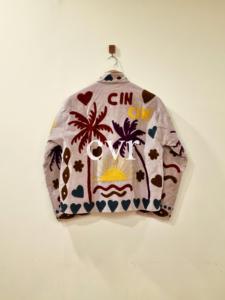 Veste en coton brodée bohème à manches longues, motif brodé à la main, col rabattu, vêtements d'extérieur pour femmes, été - Product Image 2