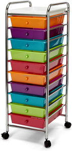 Organizador de Ropa Multifuncional de Tres Cajones, Moderno, de Aleación de Acero y Plástico Plateado, con Ruedas, Fácil de Usar en la Sala de Estar - Product Image 4