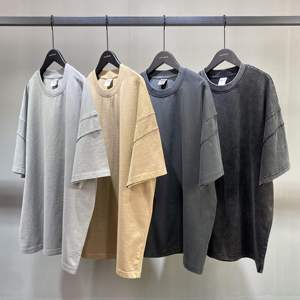 เสื้อยืดโอเวอร์ไซส์ปักโลโก้ตามสั่ง ผู้ชาย ผ้าฝ้าย 100% 275gsm ทรงหลวม สไตล์ไฮสตรีท รับผลิตแบบ OEM ODM ผู้ผลิตเสื้อผ้าสตรีทแวร์ - Product Image 2