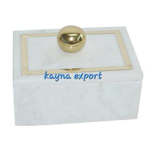 Caja de almacenamiento de trabajo con incrustaciones de mármol decorativas rectangulares de estilo elegante moderno, accesorios de joyería a un precio razonable, proveedor de caja de servicio - Product Image 2
