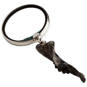 Loupe artisanale en corne de buffle avec bordure argentée, prix bas, loupe de poche personnalisée pour l'inspection et la lecture - Product Image 1